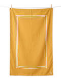 Capri lightweight microfibre travel towel flat lay, sunny yellow, quick-dry and compact